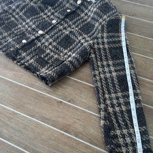 Steve Madden Tan and Brown Plaid Blazer - Picture 6 of 8